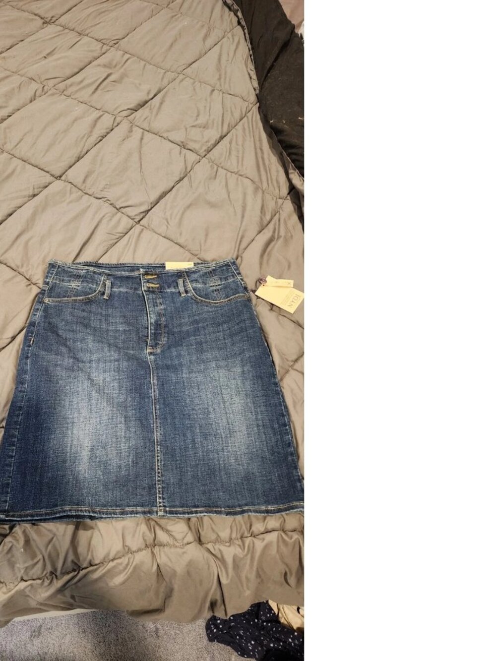 NYDJ Women’s High Rise Lift X Tuck Technology Denim Jean Skirt Size 14P NWT
